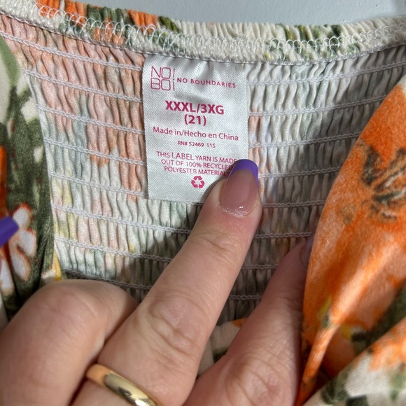 Floral Jumpsuit in Cream and Orange - Picture 4 of 4